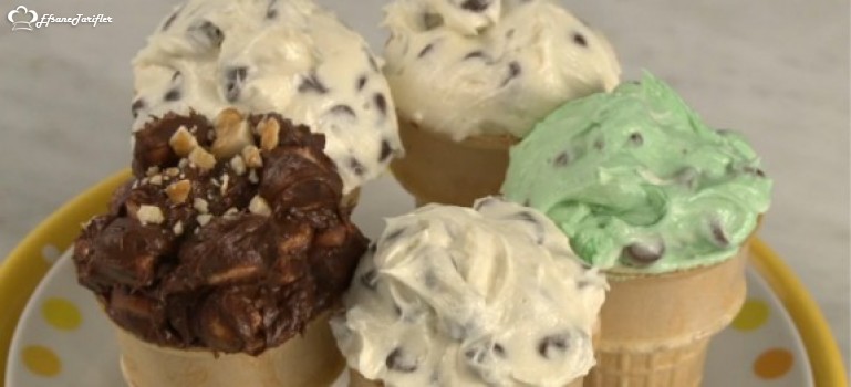 Dondurmalı Cupcake Tarifi Dondurmalı Cupcake Nasıl Yapılır