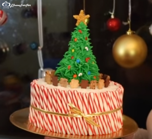Yeni Yıl Ağacı Pastası Tarifi Yeni Yıl Ağacı Pastası Nasıl Yapılır