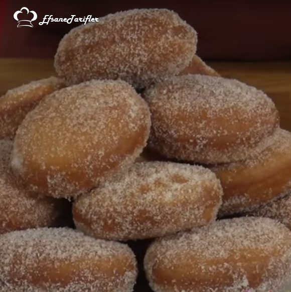 Şekerli Kızarmış Donut Tarifi Porsiyonu