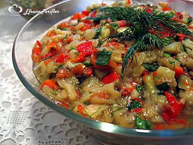 Patlıcan Salatası Tarifi Porsiyonu