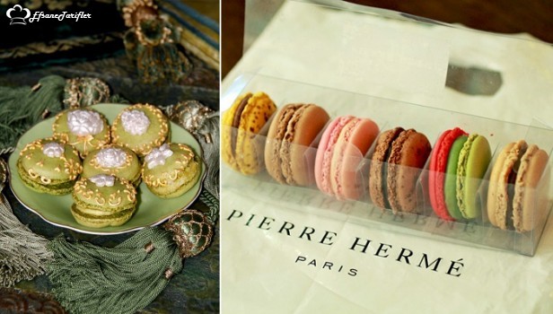 Haute Couture Kurabiyeleri Pahalı tatlılar arasında.
Fiyatı: 7.414 dolar
Fransada üretilen bu acıbadem kurabiyesi benzeri renkli kurabiyelerin kremaları müşterinin özel isteğine göre yapılıyor.