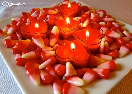Sevgililer günü şekerleri :) Mum ışığı eşliğinde sevgilinizi sevindirin :)